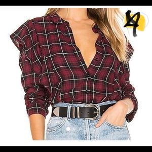 Cranberry ruffle top from bcbg